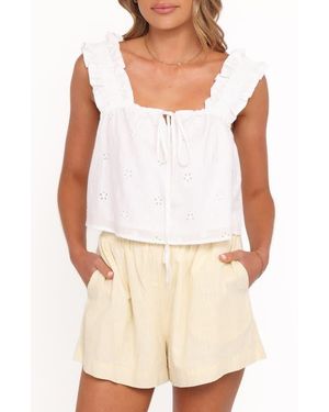 Petal & Pup Marnie Square Neck Top - White