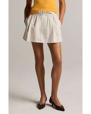 Vince Mid Rise Pull-On Skort - Natural