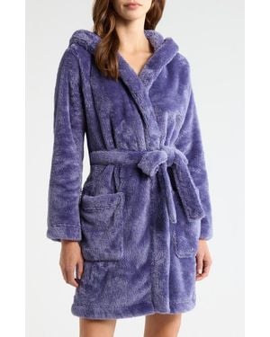 UGG Aarti Faux Shearling Hooded Robe - Purple