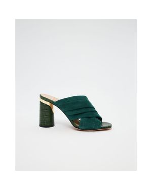 Theo the Label Phoebe Criss-Cross Heel - Green