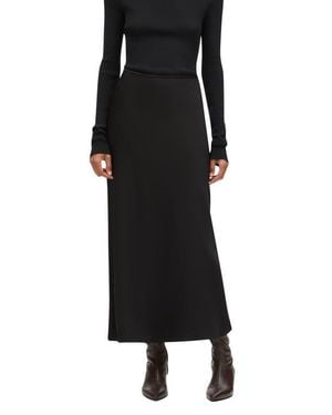 Another Tomorrow Satin Skirt - Black