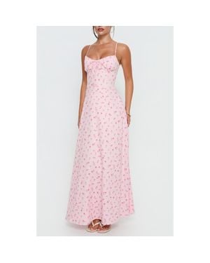 Princess Polly Members Only Floral Maxi Dress - Pink
