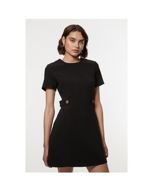 Karen Millen Detail Tailored Mini Dress - Black