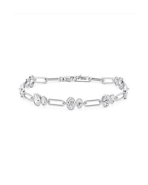 Crislu Oval Link Paperclip Chain Bracelet - Multicolor