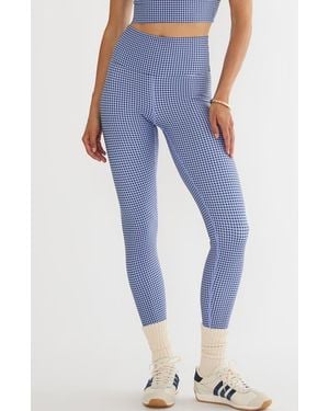 Beach Riot Piper High Waist Gingham Leggings - Blue