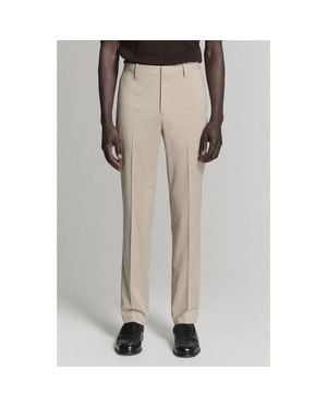 Mango Super Slim Fit Stretch Suit Pants - Natural