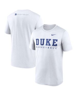 Nike Duke Devils 2025 Courtside Basketball Legend Dri-Fit T-Shirt - White