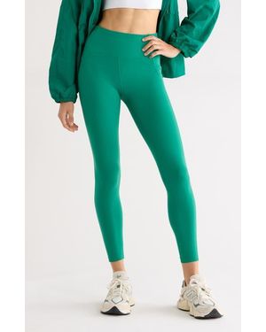 Zella Studio Luxe High Waist Pocket 7/8 Leggings - Green