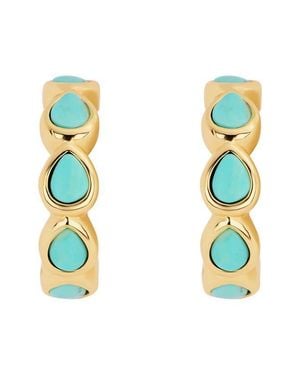 ATHRA LUXE Multi Shape Huggie Hoop Earrings - Metallic