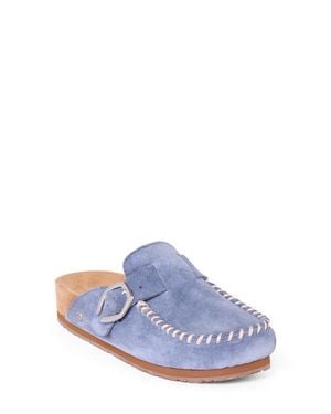 Minnetonka Buckle Clog - White