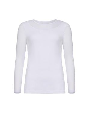 Anatomie Kim Mesh-Sleeve Top - White