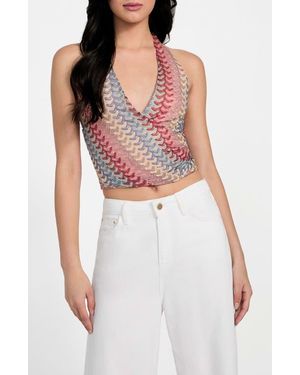 Guess Fearne Knit Halter Top - White