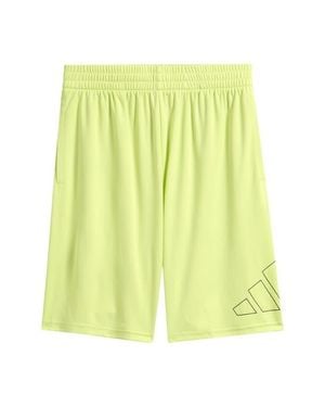 adidas Kids' Essential Big Logo Performance Shorts - Yellow