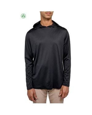 Con.struct Regular Fit Melange Recycled Performance Hoodie - Black