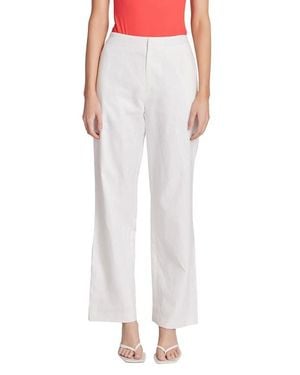 English Factory Linen & Cotton Pants - White