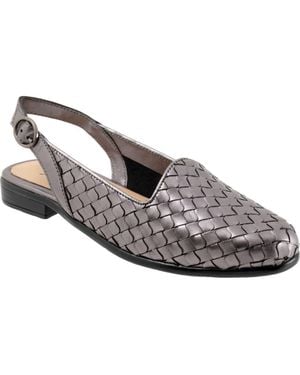 Trotters Lea Slingback Flat - Metallic