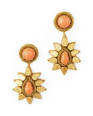 Deepa Gurnani Ade Drop Earrings - Metallic