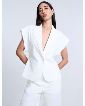 BCBGMAXAZRIA Twill Vest - White