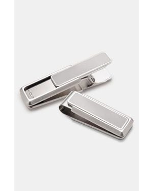 M-clip Polished Border Money Clip - Metallic