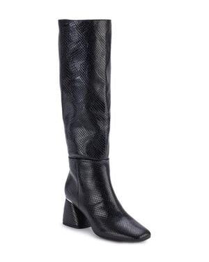 DKNY Cana Knee High Block Heel Boot - Black