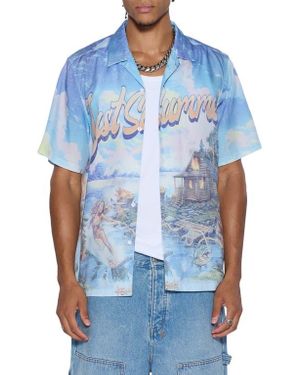 Ksubi Last Summer Print Camp Shirt - Blue