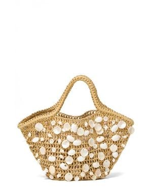 LSPACE Alba Crochet Raffia Tote - Metallic