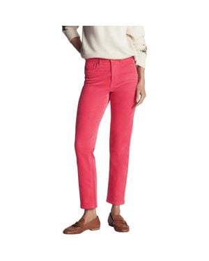 Boden High Waist Corduroy Slim Straight Leg Jeans - Red