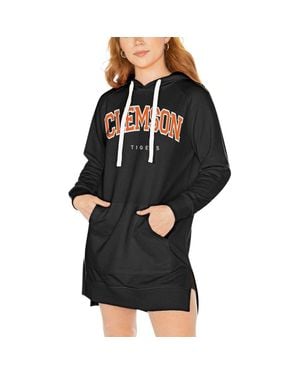 Gameday Couture Clemson Tigers Take A Knee Raglan Hooded Sweatshirt Dress - Black