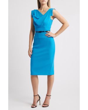 Black Halo Jackie O Sheath Dress - Blue
