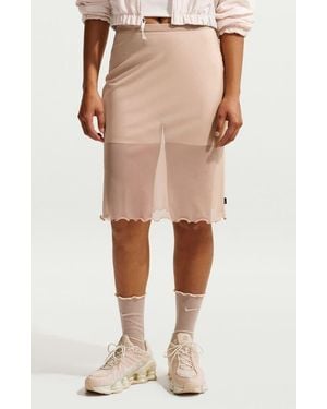 Nike Sportswear Slim Fit Sheer Skirt - Natural