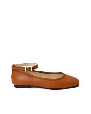 Menina Step Brive Classic Mary Jane Flat - Brown
