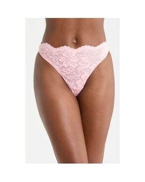 Kilo Brava Floral Lace Thong - Pink