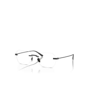 Ferrari 57Mm Rectangle Optical Glasses - Black