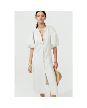 Lanhtropy Bubble Linen Dress - White