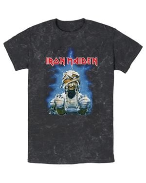 IRON MAIDEN Unchained Logo Graphic T-Shirt - Blue