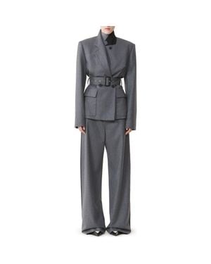 Lanvin Belted Jacket - Gray