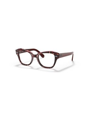 Ray-Ban 48Mm Irregular Optical Glasses - Red