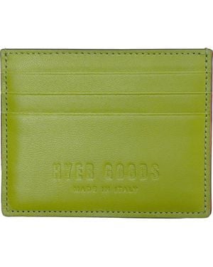 HYER GOODS Upcycled Italian Leather Certo Card Wallet - Green