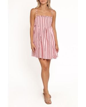 Petal & Pup Cole Striped Minidress - Red