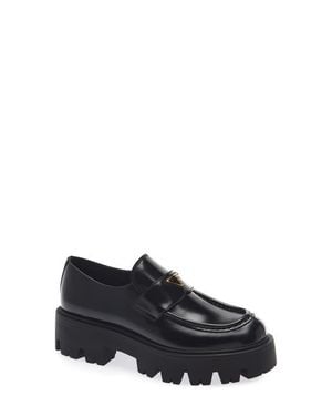 Prada Lug Sole Platform Loafer - Black