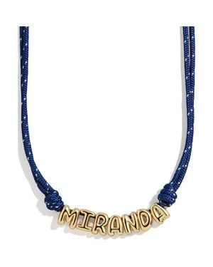 BaubleBar Bubble Letter Custom Paracord Necklace - Blue