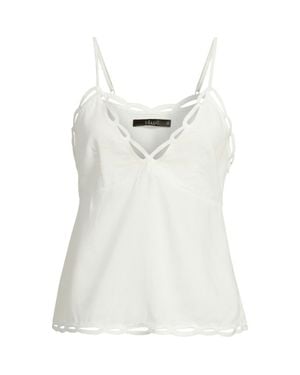 DELUC Comte Embroidered Trim Camisole - White