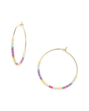 Nordstrom Bead Accent Hoop Earrings - Multicolor