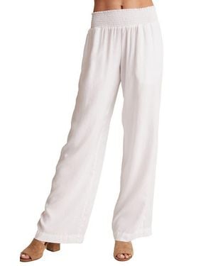 Bella Dahl Smock Waist Wide Leg Pants - White