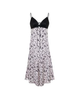 Pcfg The Party Edit Asymmetric Satin Dress - White