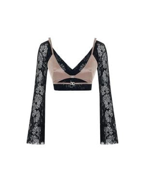 Pcfg The Party Edit Lace Body With Contrast Bust Panel - Black