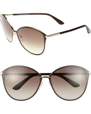 Tom Ford Penelope 59Mm Gradient Cat Eye Sunglasses - Brown