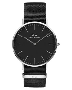 Daniel Wellington Classic Cornwall Nato Strap Watch, 40Mm - Black