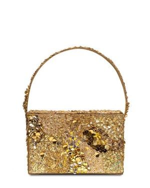 Simitri Sequin Box Clutch - Metallic