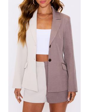 Vici Collection Back To Business Colorblock Blazer - Purple